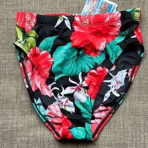 Vintage Swimwear Catalina Hawaiian Flower Print Bikini Bottoms Small